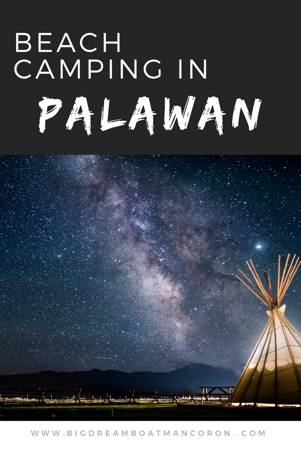 Acampada en la playa de Palawan, Filipinas